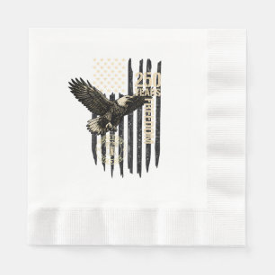 Auf der Rückseite Adler und Flagge 250 Jahre 1776- Serviette