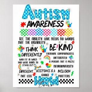 (auf der Rückseite) Autism Awareness World Tour Lo Poster
