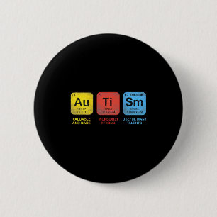 (auf der Rückseite) Autismus-Bewusstsein Periodens Button