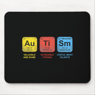 (auf der Rückseite) Autismus-Bewusstsein Periodens Mousepad