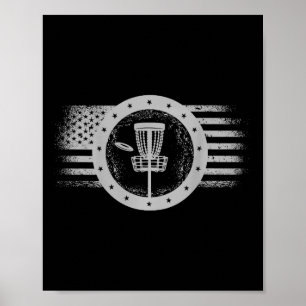 Auf der Rückseite Cool Disc Golf Sport Usa Grunge Poster