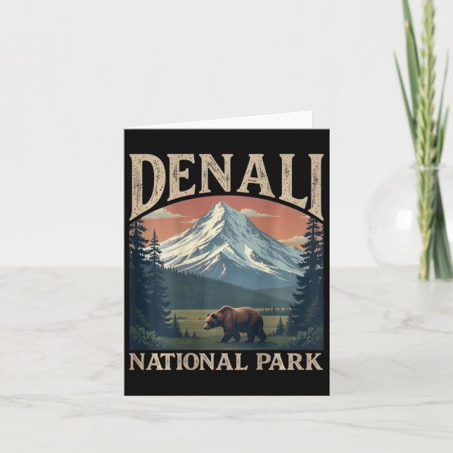 (auf der Rückseite)denali Berggipfel Alaska Nat Karte (Vorderseite)