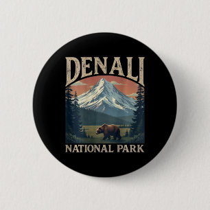 (auf der Rückseite) Denali-Berggipfelhöhe Alaska N Button