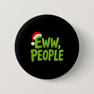 Auf der Rückseite Eww Leute Weihnachtsmann Hut Grü Button