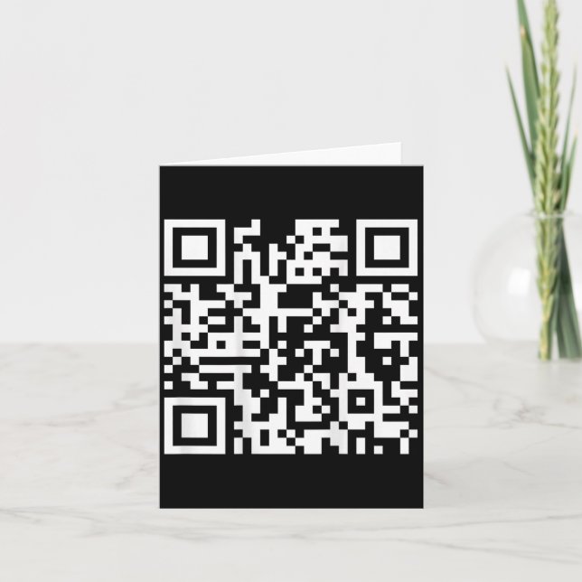 (auf der Rückseite) Funny Qr Fck Sie Code Middle F Karte (Vorderseite)