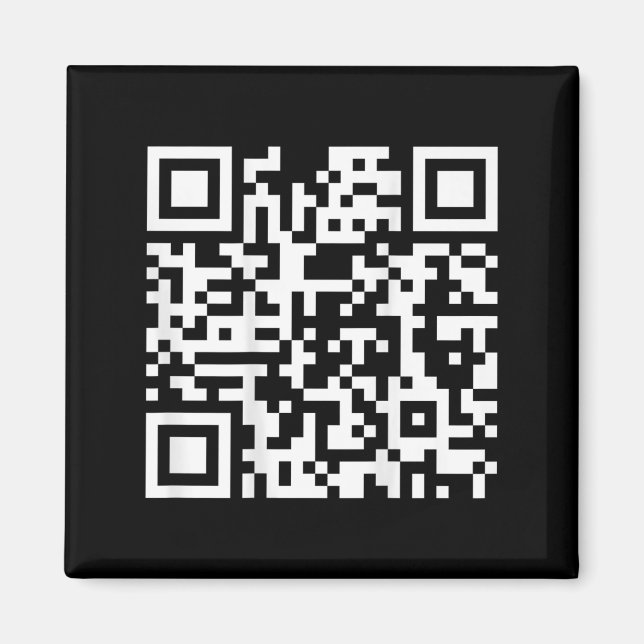 (auf der Rückseite) Funny Qr Fck Sie Code Middle F Magnet (Vorne)