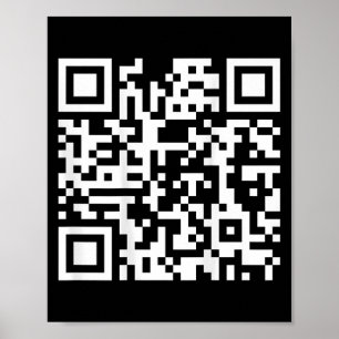(auf der Rückseite) Funny Qr Fck Sie Code Middle F Poster