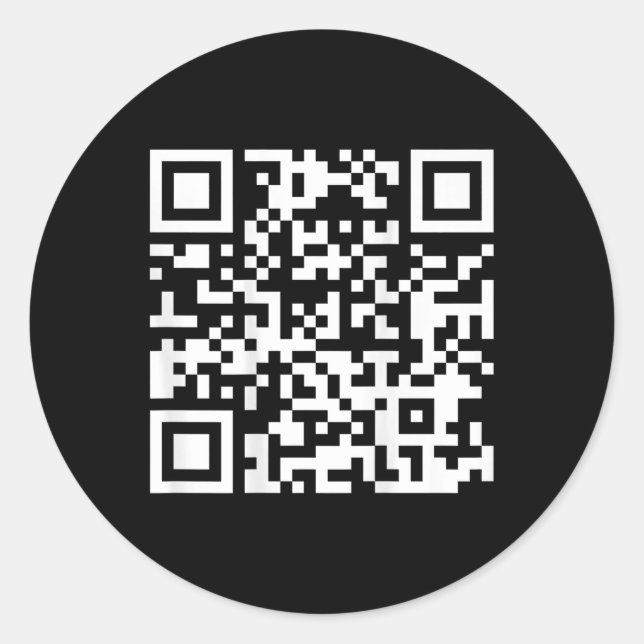 (auf der Rückseite) Funny Qr Flag Off Code Sprichw Runder Aufkleber (Vorderseite)