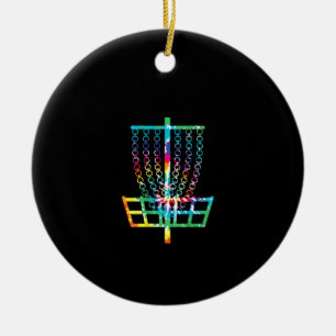 (auf der Rückseite gedruckt) Disk Golf Basket - H Keramik Ornament