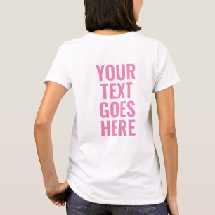 Auf der Rückseite Print Custom Add Text Womens Mod T-Shirt