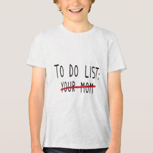 (auf der Rückseite), um Ihre Mama Funny Meme Jokes Tri-Blend Shirt