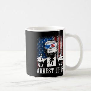 (auf der Rückseite) Verhaftung dieser Trump-Fahne  Kaffeetasse