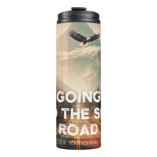 Auf der Sonnenstraße Montana Eagle Thermosbecher (Vorderseite)