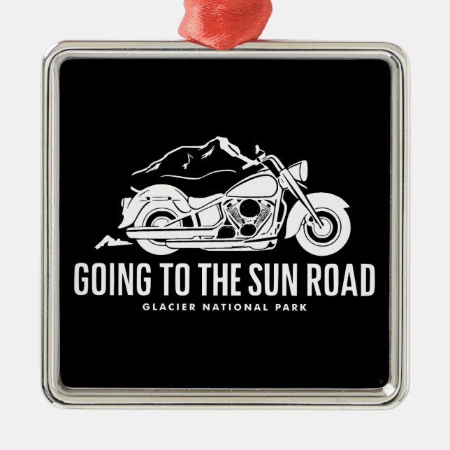 Auf der Sonnenstraße Montana Motorrad Ornament Aus Metall (Vorne)