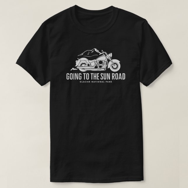 Auf der Sonnenstraße Montana Motorrad T-Shirt (Design vorne)