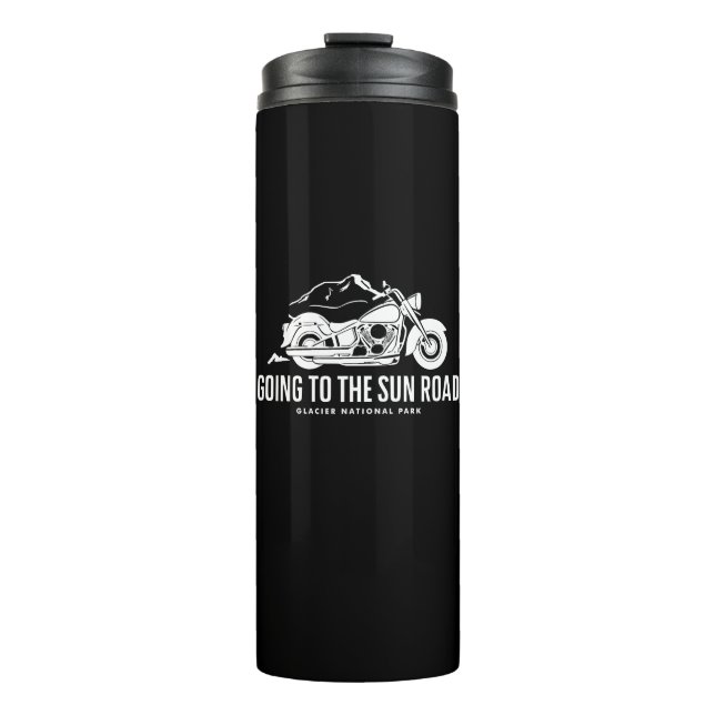 Auf der Sonnenstraße Montana Motorrad Thermosbecher (Vorderseite)