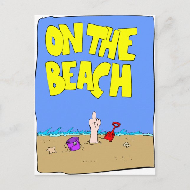 Auf der Strandpostkarte Postkarte (Vorderseite)