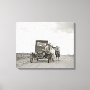 Auf der Straße, 1937. Vintage-Foto Leinwanddruck