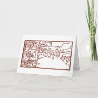 "Auf der Straße" Weihnachtskarte Feiertagskarte