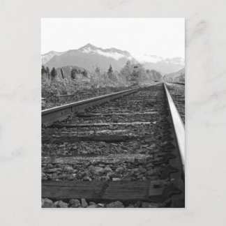 Auf der Strecke - Foto für schwarze und weiße Leit Postkarte
