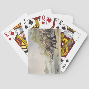Auf der Suche nach einem Tiger über einen Fluss vo Spielkarten