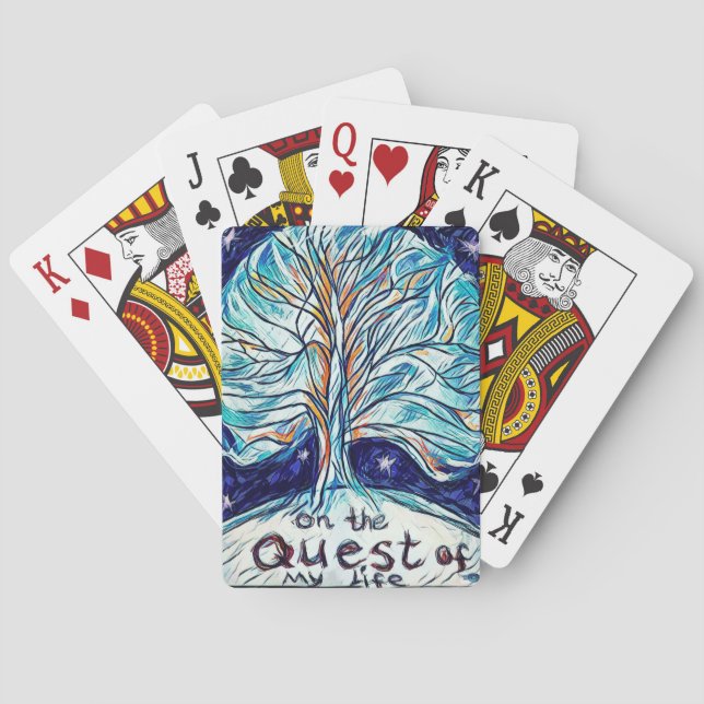 Auf der Suche nach meinem Leben - Bäume - Sterne Spielkarten (Rückseite)