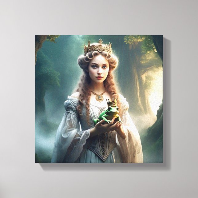 " AUF DER SUCHE NACH PRINCE CHARMING " LEINWANDDRUCK (Vorderseite)