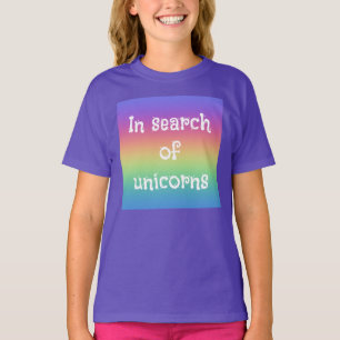 Auf der Suche nach Unicorns-Regenbogen T-Shirt