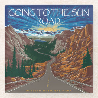 Auf der Sun Road Montana Vista Glasuntersetzer
