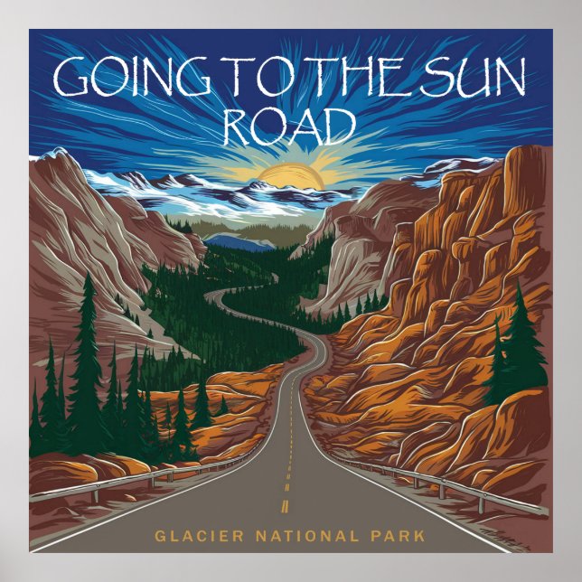 Auf der Sun Road Montana Vista Poster (Vorne)