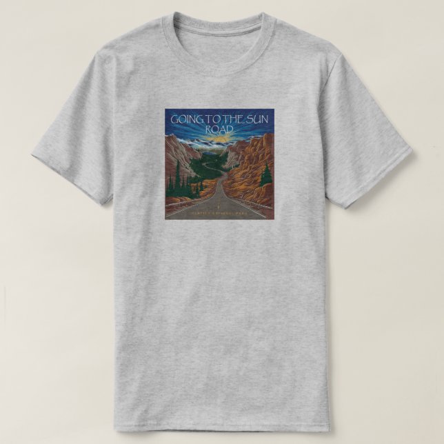 Auf der Sun Road Montana Vista T-Shirt (Design vorne)