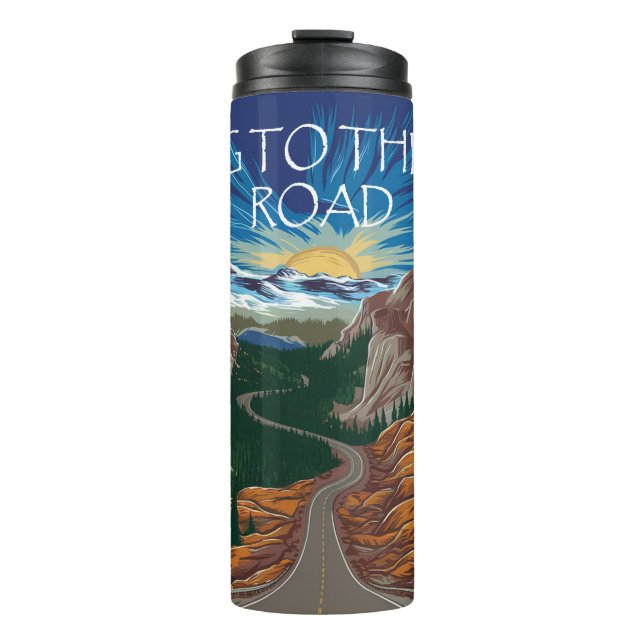 Auf der Sun Road Montana Vista Thermosbecher (Vorderseite)