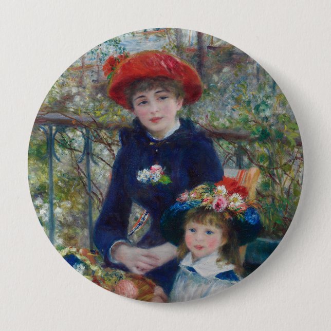 Auf der Terrasse, Impressionistisches Porträt, Ren Button (Vorderseite)