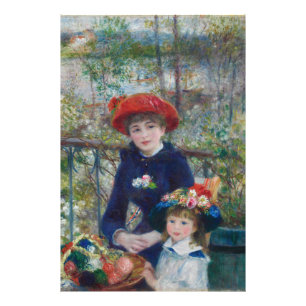 Auf der Terrasse, Impressionistisches Porträt, Ren Fotodruck