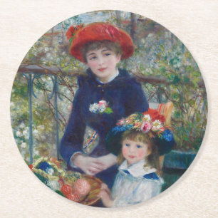 Auf der Terrasse, Impressionistisches Porträt, Ren Runder Pappuntersetzer