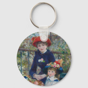 Auf der Terrasse, Impressionistisches Porträt, Ren Schlüsselanhänger
