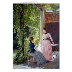 Auf der Terrasse - Kunst-Karte