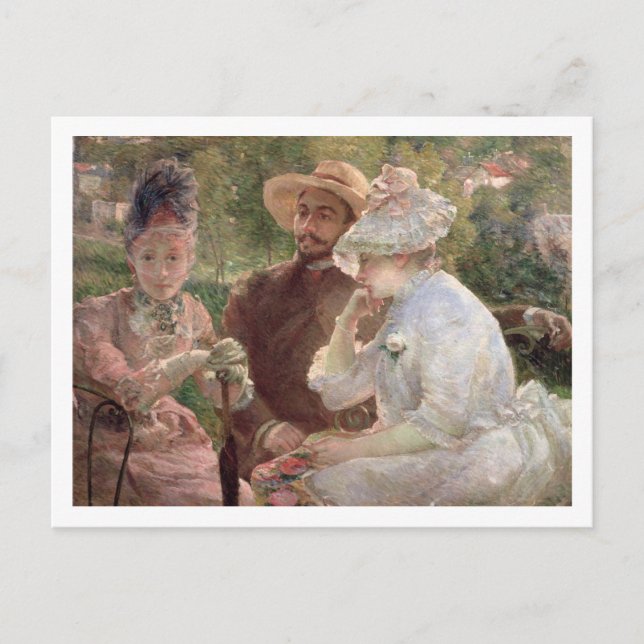Auf der Terrasse von Sevres, 1880 (Öl auf Leinwand Postkarte (Vorderseite)
