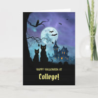 Auf der Uni glückliche Halloween Niedliche Schwarz