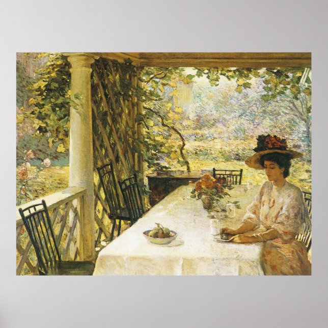 Auf der Veranda, William Chadwick Poster (Vorne)