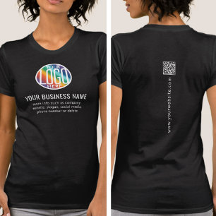 Auf der Vorderseite gedruckt Ihr Firmenlogo und QR T-Shirt