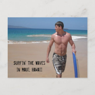 Auf der Welle surfen... Postkarte