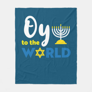 Auf der Welt, lustiges Glück Hanukkah Fleecedecke