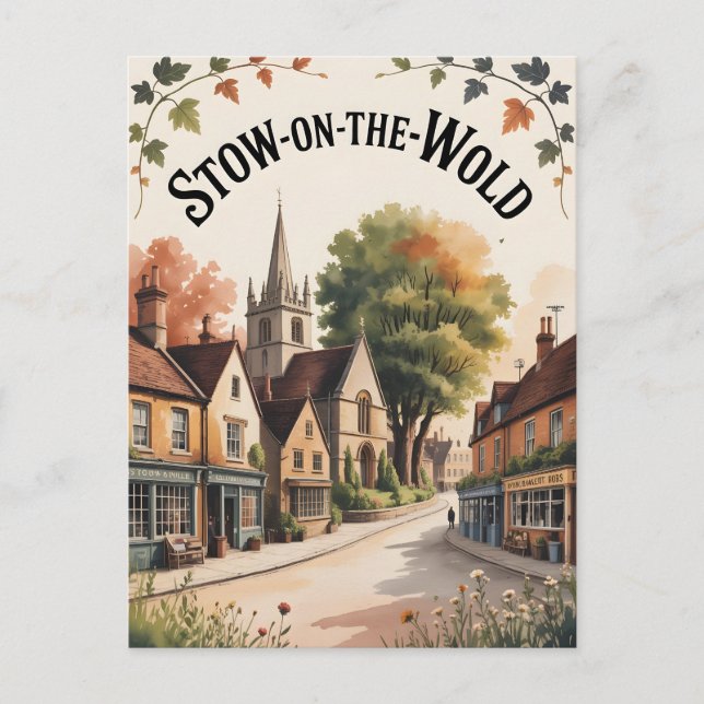 Auf der Welt Vintag Postkarte (Vorderseite)