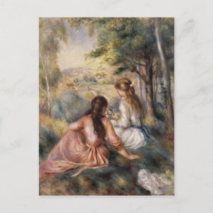Auf der Wiese von Pierre-Auguste Renoir Postkarte