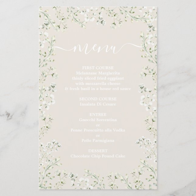 Auf der Wolken-Menükarte (Vorderseite)