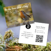 Auf der Zaun Real Anwesen Robin Postcard