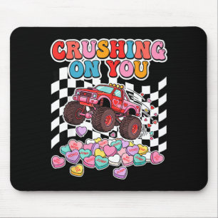 Auf dich steh' ich Monster Truck Valentine Retro H Mousepad