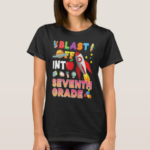 Auf die 7. Klasse abbrechen zurück zum Schulkind T-Shirt