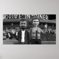 Auf die Kamera springen - großes Poster